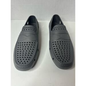 Club Room Men's Atlas Perforated Drivers Shoes Loafers Slip on Grey Size 9M